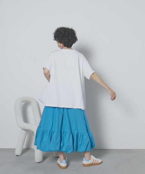 manana suerte(マニャーナスエルテ)の「切替バルーンTシャツ(Tシャツ/カットソー・レディース・グリーン/ホワイト・FREE)」の3枚目の写真