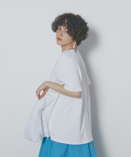 manana suerte(マニャーナスエルテ)の「切替バルーンTシャツ(Tシャツ/カットソー・レディース・グリーン/ホワイト・FREE)」の11枚目の写真