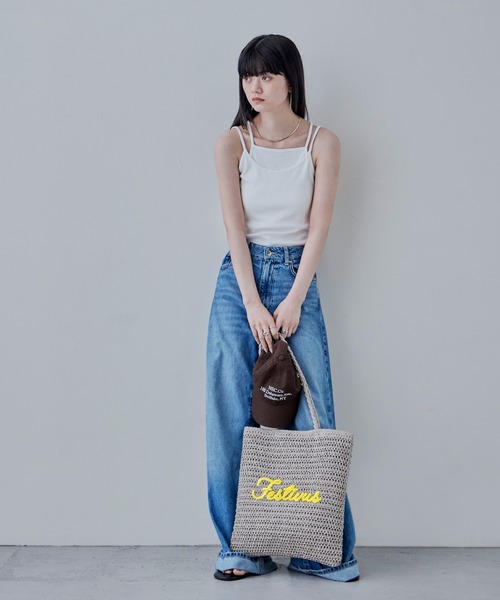 etoll.(エトル)の「サガラ刺繍ペーパートートバッグ(かごバッグ・レディース・ライトベージュ/ベージュ/グレー・FREE)」の20枚目の写真