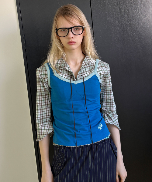 HERETIC(ヘレティック)の「ONE EDGE SLEEVELESS / classic blue(Tシャツ/カットソー・レディース・その他・FREE)」の1枚目の写真
