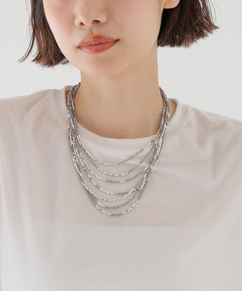 VERMEIL par iena（ヴェルメイユパーイエナ）の「JEAN FRANCOIS MIMILLA ジャンフランソワミミラ Steel Beads & SteeネックレスCOL159（ネックレス・レディース・シルバー・FREE）」の8枚目の写真