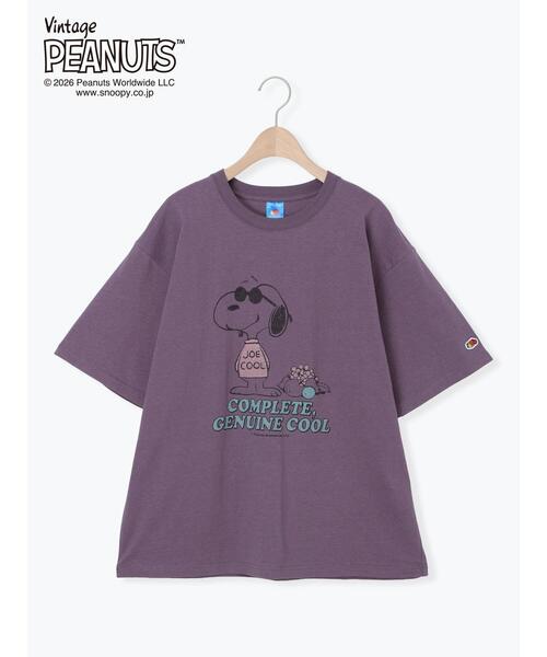 Samansa Mos2 Lagom(サマンサモスモスラーゴム)の「【FRUIT OF THE LOOM】PEANUTSプリントT大人(Tシャツ/カットソー・キッズ・ピンク/パープル・F)」の1枚目の写真