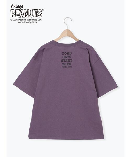 Samansa Mos2 Lagom(サマンサモスモスラーゴム)の「【FRUIT OF THE LOOM】PEANUTSプリントT大人(Tシャツ/カットソー・キッズ・ピンク/パープル・F)」の5枚目の写真