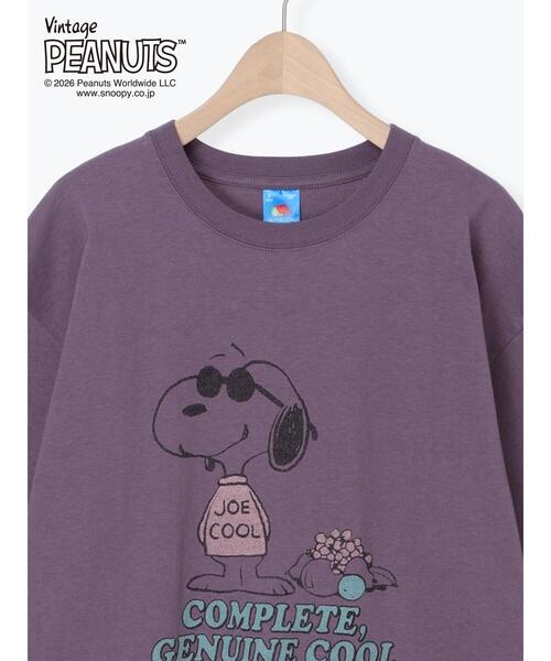 Samansa Mos2 Lagom(サマンサモスモスラーゴム)の「【FRUIT OF THE LOOM】PEANUTSプリントT大人(Tシャツ/カットソー・キッズ・ピンク/パープル・F)」の4枚目の写真