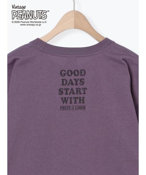 Samansa Mos2 Lagom(サマンサモスモスラーゴム)の「【FRUIT OF THE LOOM】PEANUTSプリントT大人(Tシャツ/カットソー・キッズ・ピンク/パープル・F)」の7枚目の写真