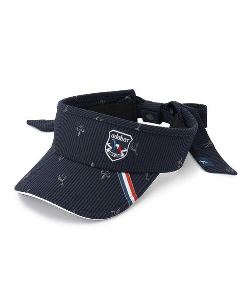 adabat（アダバット）の「【ADABAT NAVY】飛び柄刺しゅうバイザー（サンバイザー・レディース・ホワイト系3/ネイビー系2・00）」の4枚目の写真