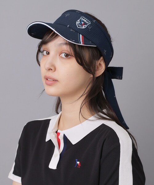 adabat（アダバット）の「【ADABAT NAVY】飛び柄刺しゅうバイザー（サンバイザー・レディース・ホワイト系3/ネイビー系2・00）」の11枚目の写真