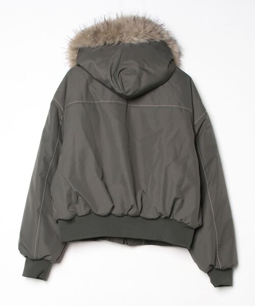 tunee(チュニー)の「【MASHIRO】エコファーフード付きMA-1ジャケット(MA/EK130)(MA-1・レディース・チャコールグレー・LARGE)」の7枚目の写真