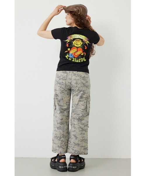 RODEO CROWNS WIDE BOWL(ロデオクラウンズワイドボウル)の「(Ed Hardy) ETERNAL LOVE Tシャツ(Tシャツ/カットソー・レディース・オフホワイト/ブラック・MEDIUM/LARGE)」の12枚目の写真