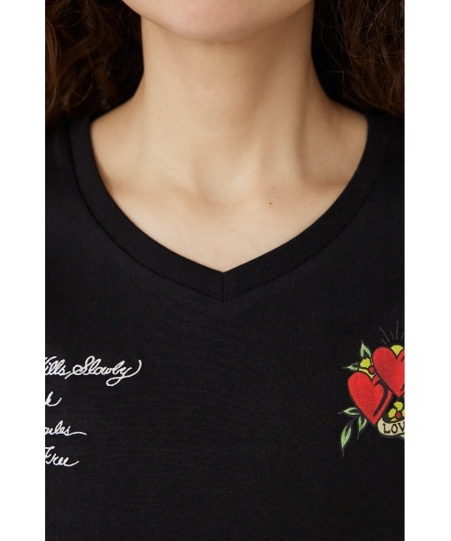 RODEO CROWNS WIDE BOWL(ロデオクラウンズワイドボウル)の「(Ed Hardy) ETERNAL LOVE Tシャツ(Tシャツ/カットソー・レディース・オフホワイト/ブラック・MEDIUM/LARGE)」の16枚目の写真