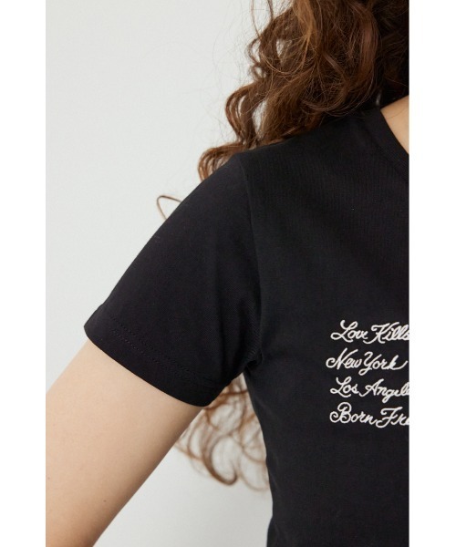 RODEO CROWNS WIDE BOWL(ロデオクラウンズワイドボウル)の「(Ed Hardy) ETERNAL LOVE Tシャツ(Tシャツ/カットソー・レディース・オフホワイト/ブラック・MEDIUM/LARGE)」の20枚目の写真