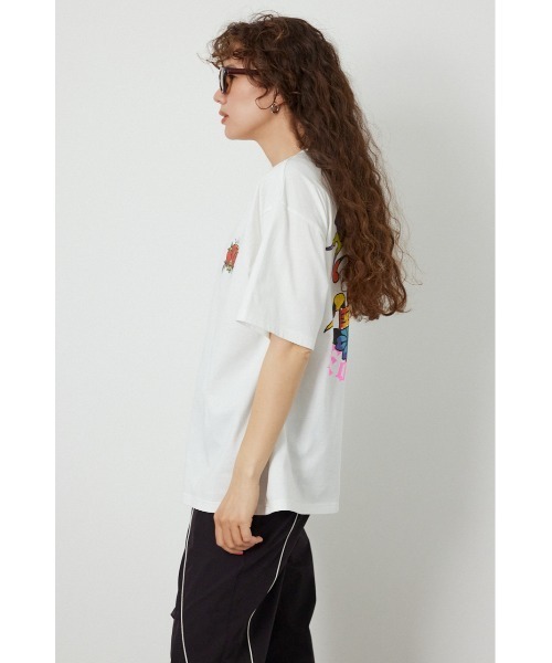RODEO CROWNS WIDE BOWL(ロデオクラウンズワイドボウル)の「(Ed Hardy) ETERNAL LOVE Tシャツ(Tシャツ/カットソー・レディース・オフホワイト/ブラック・MEDIUM/LARGE)」の4枚目の写真
