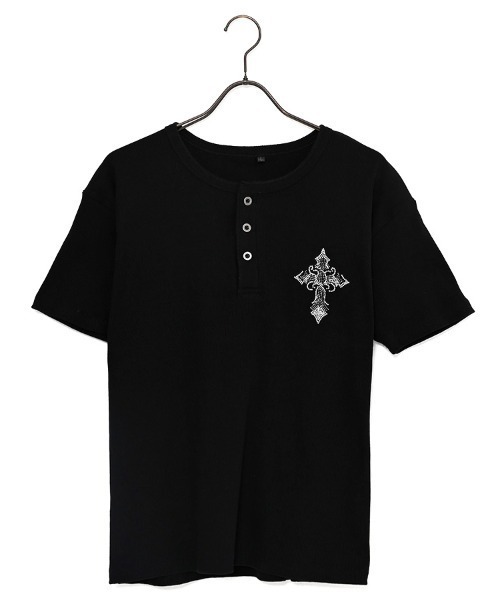 RUDOL(ルドル)の「『RUDOL/ルドル』ラインストーンデザインテレコヘンリーネックTシャツ(Tシャツ/カットソー・メンズ・ブラック系2/ブラック系1/ホワイト系2/ホワイト系1・L/M)」の18枚目の写真