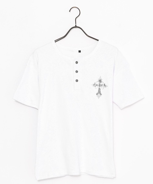 RUDOL(ルドル)の「『RUDOL/ルドル』ラインストーンデザインテレコヘンリーネックTシャツ(Tシャツ/カットソー・メンズ・ブラック系2/ブラック系1/ホワイト系2/ホワイト系1・L/M)」の16枚目の写真