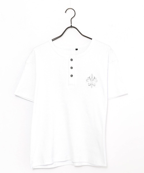 RUDOL(ルドル)の「『RUDOL/ルドル』ラインストーンデザインテレコヘンリーネックTシャツ(Tシャツ/カットソー・メンズ・ブラック系2/ブラック系1/ホワイト系2/ホワイト系1・L/M)」の17枚目の写真