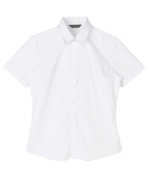 TOKYO SHIRTS(トウキョウシャツ)の「【透け防止】 形態安定ノンアイロン レギュラー 半袖ビジネスワイシャツ 白無地(ビジネスシャツ・レディース・ホワイト・L/S/XL/LL/M)」の1枚目の写真