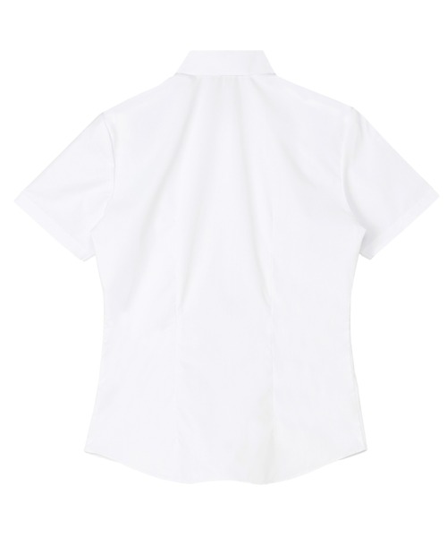 TOKYO SHIRTS(トウキョウシャツ)の「【透け防止】 形態安定ノンアイロン レギュラー 半袖ビジネスワイシャツ 白無地(ビジネスシャツ・レディース・ホワイト・L/S/XL/LL/M)」の2枚目の写真