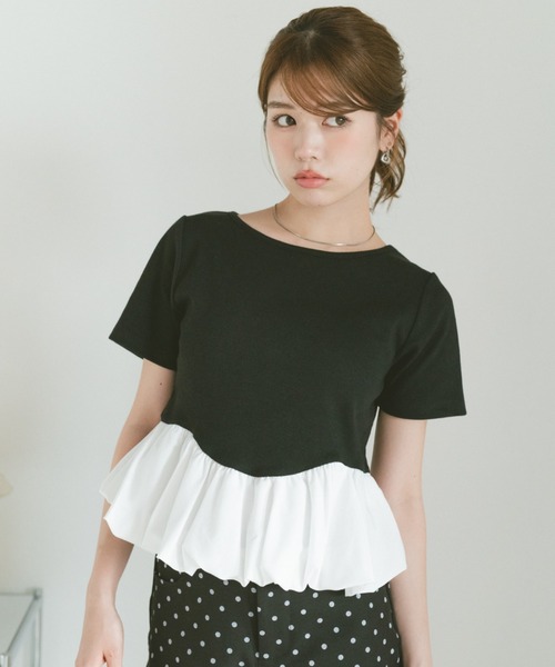 VANNIE U(ヴァニーユー)の「ドットアソートラウンドカットバルーンリブトップス(Tシャツ/カットソー・レディース・ブラック系その他/ブラック/グレー系その他・FREE)」の18枚目の写真
