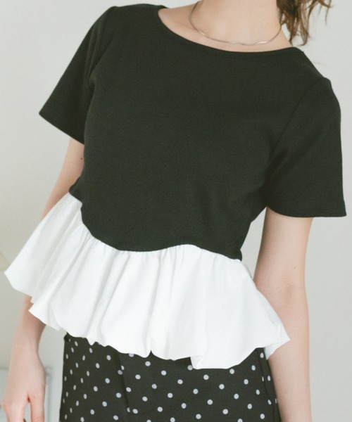 VANNIE U(ヴァニーユー)の「ドットアソートラウンドカットバルーンリブトップス(Tシャツ/カットソー・レディース・ブラック系その他/ブラック/グレー系その他・FREE)」の19枚目の写真