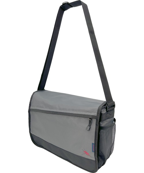 POLOCHAMPS(ポロチャンプス)の「POLOCHAMPS/ポロチャンプス 横型フラップショルダーバッグ/A4サイズ対応/リップストップ(ショルダーバッグ・メンズ・ブラック/グレー・FREE)」の4枚目の写真