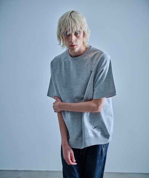 NUMBER (N)INE(ナンバーナイン)の「【NUMBER(N)INE/ナンバーナイン】Sweat Tshirt / ショートスリーブ クルーネック スウェット(スウェット・メンズ・グレー/ブラック・M/L)」の2枚目の写真