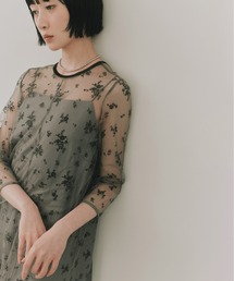 kaene | フロッキーサテン2wayドレス【結婚式 二次会 同窓会 成人式 パーティードレス】(ドレス)