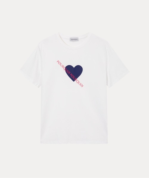 LOVE POMME POMME(ラブポムポム)の「Purple Heart Logo Tee(Tシャツ/カットソー・レディース・ホワイト・FREE)」の1枚目の写真