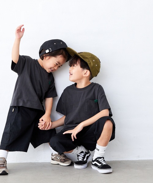 Fluffy BROTHERS（フラッフィーブラザーズ）の「ペインターハーフパンツ（その他パンツ・キッズ・ブラック/ベージュ・90cm/100cm/110cm/120cm/130cm/140cm/150cm）」の5枚目の写真