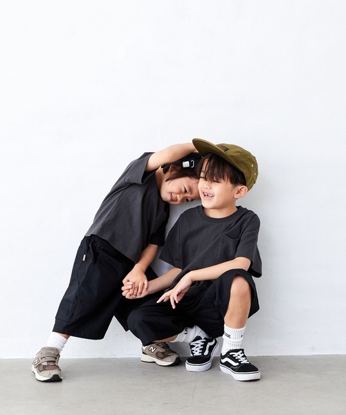 Fluffy BROTHERS（フラッフィーブラザーズ）の「ペインターハーフパンツ（その他パンツ・キッズ・ブラック/ベージュ・90cm/100cm/110cm/120cm/130cm/140cm/150cm）」の6枚目の写真