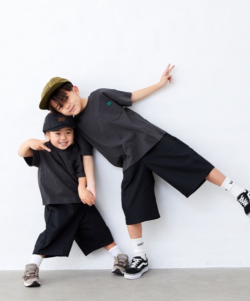 Fluffy BROTHERS（フラッフィーブラザーズ）の「ペインターハーフパンツ（その他パンツ・キッズ・ブラック/ベージュ・90cm/100cm/110cm/120cm/130cm/140cm/150cm）」の8枚目の写真