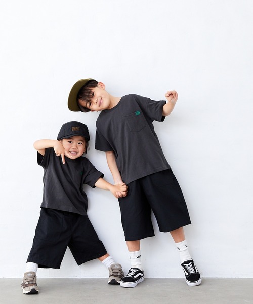 Fluffy BROTHERS（フラッフィーブラザーズ）の「ペインターハーフパンツ（その他パンツ・キッズ・ブラック/ベージュ・90cm/100cm/110cm/120cm/130cm/140cm/150cm）」の9枚目の写真