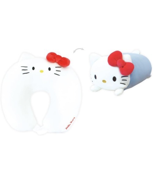 sanrio(サンリオ)の「【 sanrio 】 サンリオキャラクターズ おでかけ2way ネックピロー 26S4(クッション/クッションカバー・レディース・ホワイト×レッド/ブラック/ピンク/ホワイト・FREE)」の7枚目の写真