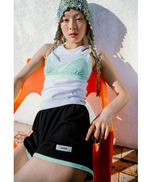 GOCOCi(ゴコチ)の「「GOCOCi ゴコチ」「cooomy.(クーミー)」 ショートパンツ(その他パンツ・レディース・レッド系その他/ブラック系その他/ワイン・M/L)」の4枚目の写真