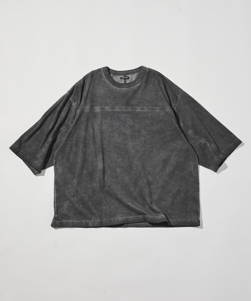 FREAK'S STORE(フリークスストア)の「コールドダイ フットボール クルーネックTシャツ(Tシャツ/カットソー・メンズ・グリーン/ブラウン/ブラック/サックスブルー・SMALL/LARGE/MEDIUM)」の6枚目の写真