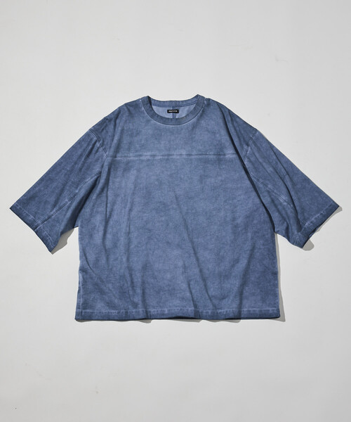 FREAK'S STORE(フリークスストア)の「コールドダイ フットボール クルーネックTシャツ(Tシャツ/カットソー・メンズ・グリーン/ブラウン/ブラック/サックスブルー・SMALL/LARGE/MEDIUM)」の14枚目の写真