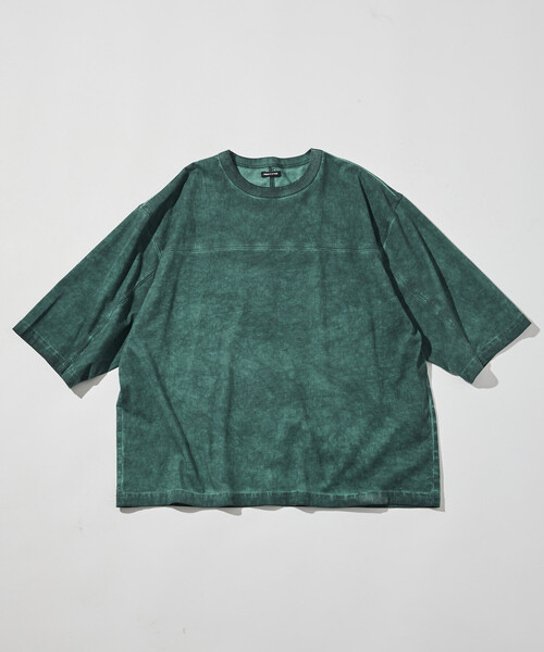 FREAK'S STORE(フリークスストア)の「コールドダイ フットボール クルーネックTシャツ(Tシャツ/カットソー・メンズ・グリーン/ブラウン/ブラック/サックスブルー・SMALL/LARGE/MEDIUM)」の18枚目の写真