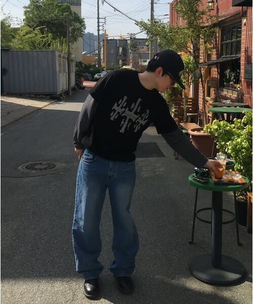 FREEMARIO（フリーマリオ）の「3 クロスTシャツ [ブラック]（Tシャツ/カットソー・レディース・ブラック・SMALL/MEDIUM）」の13枚目の写真