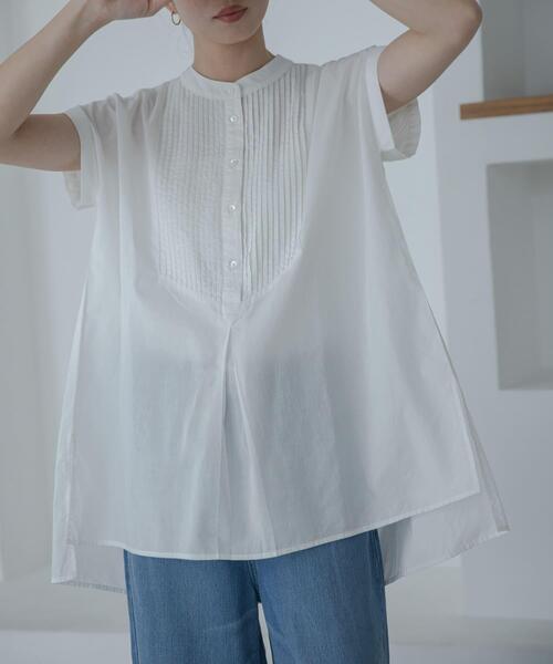 URBAN RESEARCH Sonny Label(アーバンリサーチサニーレーベル)の「エアリーコットンピンタックドレスシャツ(シャツ/ブラウス・レディース・オフホワイト/ブルー/イエロー/ブラック・FREE)」の2枚目の写真