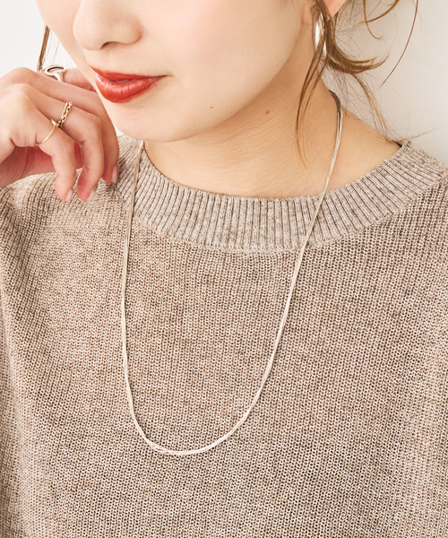 Spick & Span(スピックアンドスパン)の「Native SilverStreams / liquiid silver necklace 60cm(ネックレス・レディース・シルバー・FREE)」の1枚目の写真