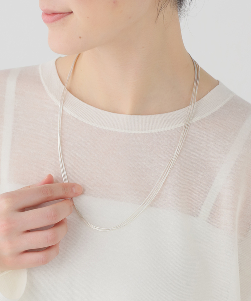 Spick & Span(スピックアンドスパン)の「Native SilverStreams / liquiid silver necklace 60cm(ネックレス・レディース・シルバー・FREE)」の5枚目の写真