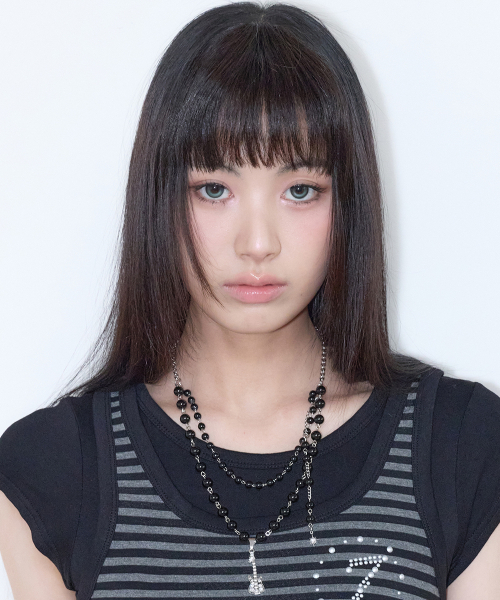LUVISTRUE（ラヴイズトゥルー）の「SY GUITAR LAYERED NECKLACE(BLACK)（ネックレス・レディース・その他・FREE）」の2枚目の写真
