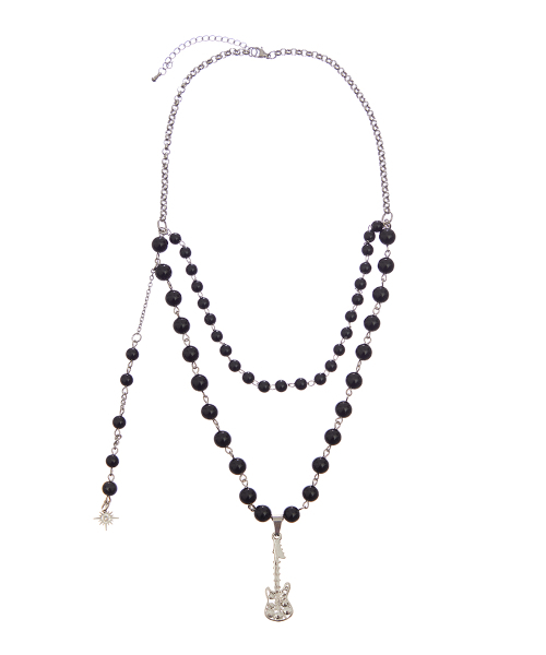LUVISTRUE（ラヴイズトゥルー）の「SY GUITAR LAYERED NECKLACE(BLACK)（ネックレス・レディース・その他・FREE）」の3枚目の写真