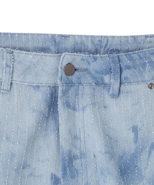WHITELAND(ホワイトランド)の「WHITELAND/ホワイトランド/TIE-DYE W-KNEE SHORTS(その他パンツ・メンズ・ブラック/ブルー・F)」の5枚目の写真