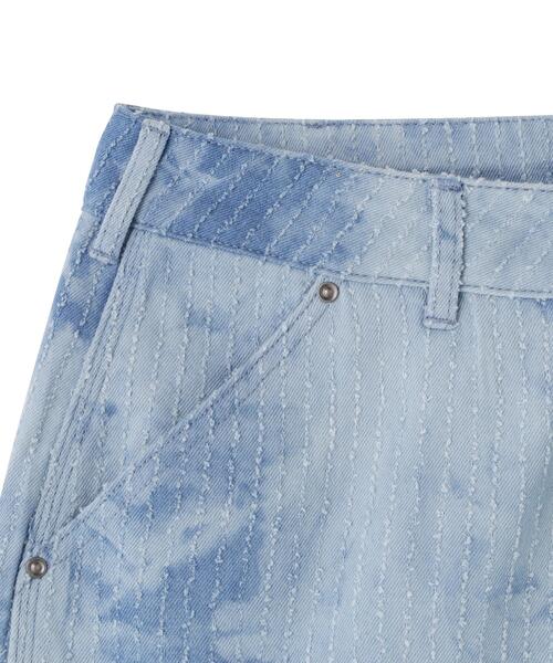 WHITELAND(ホワイトランド)の「WHITELAND/ホワイトランド/TIE-DYE W-KNEE SHORTS(その他パンツ・メンズ・ブラック/ブルー・F)」の6枚目の写真