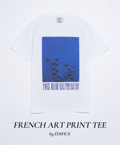 EDIFICE（エディフィス）の「フレンチ アート プリント Tシャツ（Tシャツ/カットソー・メンズ・ブルー/ブラック/ホワイト×ホワイト/ライトブルー/ホワイト/ホワイト系その他・SMALL/LARGE/MEDIUM）」の5枚目の写真