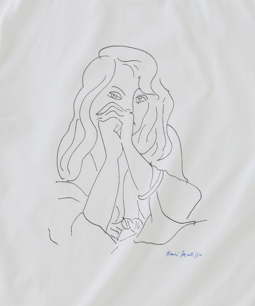 EDIFICE（エディフィス）の「フレンチ アート プリント Tシャツ（Tシャツ/カットソー・メンズ・ブルー/ブラック/ホワイト×ホワイト/ライトブルー/ホワイト/ホワイト系その他・SMALL/LARGE/MEDIUM）」の17枚目の写真
