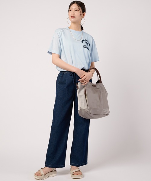 Arnold Palmer(アーノルドパーマー)の「【汗ジミ防止】シェア サガラ刺繍 ロゴ Tシャツ(Tシャツ/カットソー・レディース・チャコールグレー/サックスブルー/ベージュ/ホワイト・LL/XS/L/M/S)」の16枚目の写真