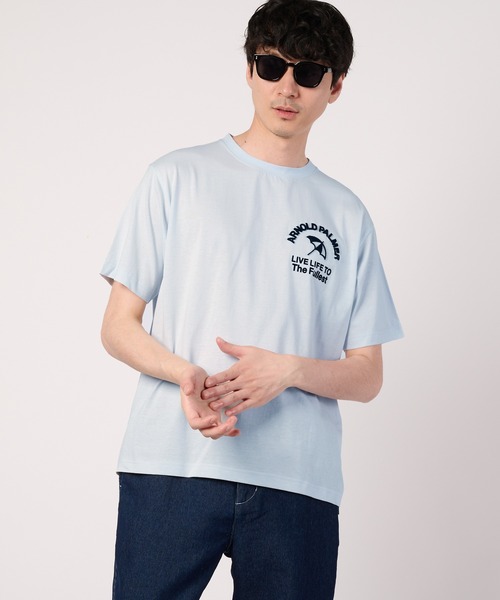 Arnold Palmer(アーノルドパーマー)の「【汗ジミ防止】シェア サガラ刺繍 ロゴ Tシャツ(Tシャツ/カットソー・レディース・チャコールグレー/サックスブルー/ベージュ/ホワイト・LL/XS/L/M/S)」の17枚目の写真