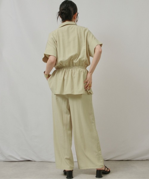 palm RICHE(ポームリシュ)の「リネン混オールインワン(つなぎ/オールインワン・レディース・ダークネイビー/グレー/ベージュ・M)」の19枚目の写真