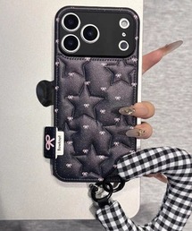 キルティング」に該当するスマホケース/カバー（ブラック/黒色系